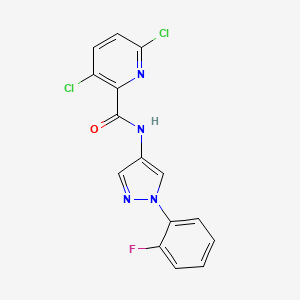 3,6-Dichloro-N-[1-(2-fluorophenyl)pyrazol-4-YL]pyridine-2-carboxamide