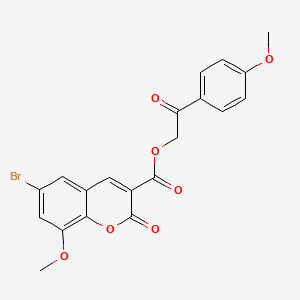 2-(4-methoxyphenyl)-2-oxoethyl 6-bromo-8-methoxy-2-oxo-2H-chromene-3-carboxylate