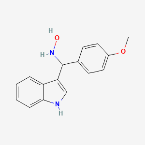 molecular formula C16H16N2O2 B2429548 N-[(1H-indol-3-yl)(4-methoxyphenyl)methyl]hydroxylamine CAS No. 2230799-97-8