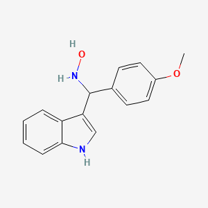 N-[1H-Indol-3-yl-(4-methoxyphenyl)methyl]hydroxylamine