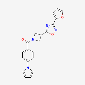 (4-(1H-pyrrol-1-yl)phenyl)(3-(3-(furan-2-yl)-1,2,4-oxadiazol-5-yl)azetidin-1-yl)methanone