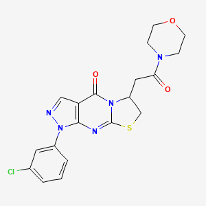 molecular formula C19H18ClN5O3S B2429551 1-(3-chlorophenyl)-6-(2-morpholino-2-oxoethyl)-6,7-dihydropyrazolo[3,4-d]thiazolo[3,2-a]pyrimidin-4(1H)-one CAS No. 952809-35-7
