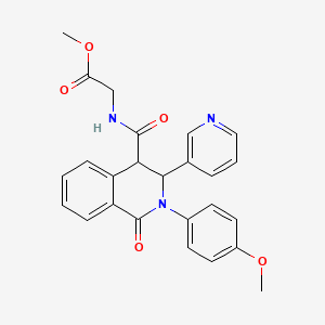 Methyl 2-((2-(4-methoxyphenyl)-1-oxo-3-(3-pyridyl)-4-2,3,4-trihydroisoquinolyl)carbonylamino)acetate