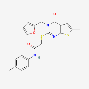 N-(2,4-dimethylphenyl)-2-[3-(furan-2-ylmethyl)-6-methyl-4-oxothieno[2,3-d]pyrimidin-2-yl]sulfanylacetamide