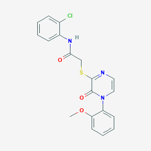 N-(2-chlorophenyl)-2-[4-(2-methoxyphenyl)-3-oxopyrazin-2-yl]sulfanylacetamide