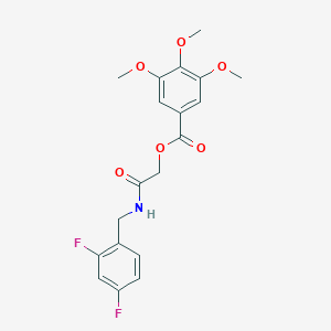 {[(2,4-Difluorophenyl)methyl]carbamoyl}methyl 3,4,5-trimethoxybenzoate