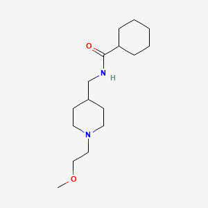 molecular formula C16H30N2O2 B2429578 N-((1-(2-methoxyethyl)piperidin-4-yl)methyl)cyclohexanecarboxamide CAS No. 953930-56-8