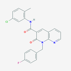 molecular formula C23H17ClFN3O2 B2429612 N-(5-chloro-2-methylphenyl)-1-(4-fluorobenzyl)-2-oxo-1,2-dihydro-1,8-naphthyridine-3-carboxamide CAS No. 1005306-05-7