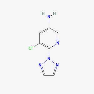 molecular formula C7H6ClN5 B2429614 5-Chloro-6-(2H-1,2,3-triazol-2-yl)pyridin-3-amine CAS No. 1832583-43-3