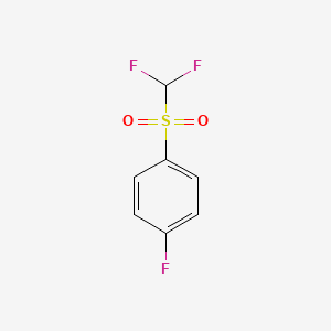 molecular formula C7H5F3O2S B2429615 1-Difluoromethanesulfonyl-4-fluorobenzene CAS No. 153698-38-5