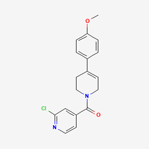 molecular formula C18H17ClN2O2 B2429616 2-Chloro-4-[4-(4-methoxyphenyl)-1,2,3,6-tetrahydropyridine-1-carbonyl]pyridine CAS No. 1197795-62-2