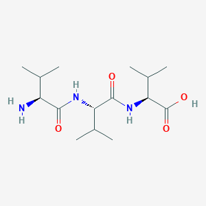 molecular formula C15H29N3O4 B2429625 (2S)-2-[[(2S)-2-[[(2S)-2-amino-3-methyl-1-oxobutyl]amino]-3-methyl-1-oxobutyl]amino]-3-methylbutanoic acid CAS No. 28130-13-4