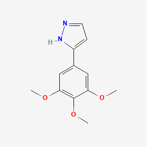 molecular formula C12H14N2O3 B2429626 3-(3,4,5-trimethoxyphenyl)-1H-pyrazole CAS No. 150433-18-4