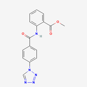 molecular formula C16H13N5O3 B2429644 methyl 2-(4-(1H-tetrazol-1-yl)benzamido)benzoate CAS No. 352678-55-8