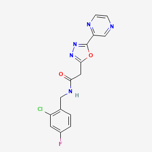 molecular formula C15H11ClFN5O2 B2429661 N~3~-benzyl-N~1~-(3,5-dimethylphenyl)-3-methylpiperidine-1,3-dicarboxamide CAS No. 1286703-30-7