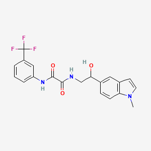 molecular formula C20H18F3N3O3 B2429668 N1-(2-羟基-2-(1-甲基-1H-吲哚-5-基)乙基)-N2-(3-(三氟甲基)苯基)草酰胺 CAS No. 2034411-09-9
