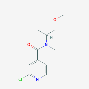 molecular formula C11H15ClN2O2 B2429673 2-chloro-N-(1-methoxypropan-2-yl)-N-methylpyridine-4-carboxamide CAS No. 1179599-25-7