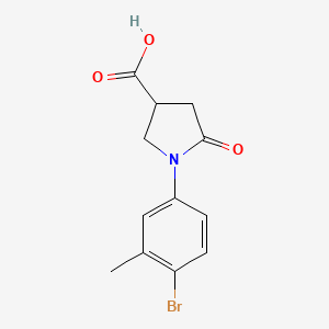molecular formula C12H12BrNO3 B2429678 1-(4-溴-3-甲基苯基)-5-氧代吡咯烷-3-羧酸 CAS No. 361463-74-3