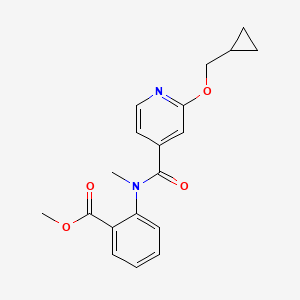 molecular formula C19H20N2O4 B2429688 methyl 2-(2-(cyclopropylmethoxy)-N-methylisonicotinamido)benzoate CAS No. 2034618-46-5