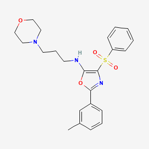 molecular formula C23H27N3O4S B2429689 N-(3-morpholinopropyl)-4-(phenylsulfonyl)-2-(m-tolyl)oxazol-5-amine CAS No. 862737-97-1