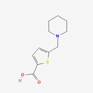 molecular formula C11H15NO2S B2429700 5-(Piperidin-1-ylmethyl)thiophene-2-carboxylic acid CAS No. 893741-64-5