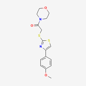 B2429710 2-((4-(4-Methoxyphenyl)thiazol-2-yl)thio)-1-morpholinoethanone CAS No. 941001-80-5