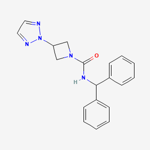 molecular formula C19H19N5O B2429798 N-(diphenylmethyl)-3-(2H-1,2,3-triazol-2-yl)azetidine-1-carboxamide CAS No. 2320859-48-9