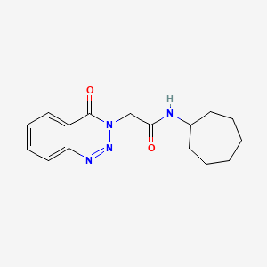 N-cycloheptyl-2-(4-oxo-1,2,3-benzotriazin-3(4H)-yl)acetamide