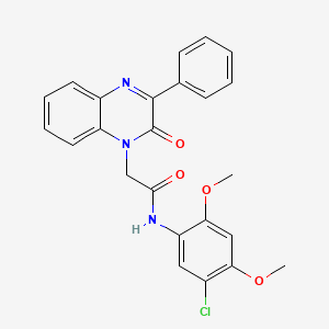 N-(5-chloro-2,4-dimethoxyphenyl)-2-(2-oxo-3-phenyl-1,2-dihydroquinoxalin-1-yl)acetamide