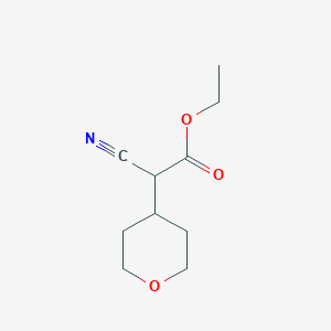 molecular formula C10H15NO3 B2429835 Ethyl 2-cyano-2-(oxan-4-yl)acetate CAS No. 124499-36-1