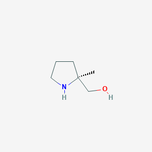 molecular formula C6H13NO B2429849 2-Pyrrolidinemethanol, 2-methyl-, (S)- CAS No. 115512-58-8