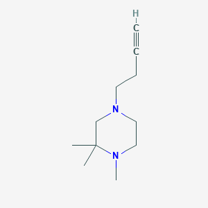 molecular formula C11H20N2 B2429869 4-(But-3-yn-1-yl)-1,2,2-trimethylpiperazine CAS No. 1344378-66-0