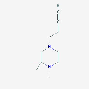molecular formula C11H20N2 B2429869 4-But-3-ynyl-1,2,2-trimethylpiperazine CAS No. 1344378-66-0
