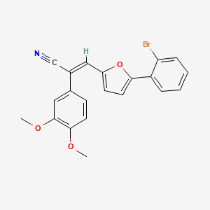 (E)-3-(5-(2-bromophenyl)furan-2-yl)-2-(3,4-dimethoxyphenyl)acrylonitrile