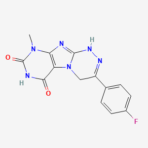 3-(4-fluorophenyl)-9-methyl-7,9-dihydro-[1,2,4]triazino[3,4-f]purine-6,8(1H,4H)-dione