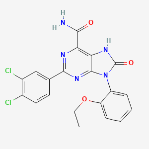 2-(3,4-dichlorophenyl)-9-(2-ethoxyphenyl)-8-oxo-8,9-dihydro-7H-purine-6-carboxamide