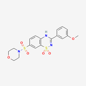 3-(3-methoxyphenyl)-7-(morpholinosulfonyl)-2H-benzo[e][1,2,4]thiadiazine 1,1-dioxide