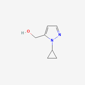 molecular formula C7H10N2O B2429951 (1-CYCLOPROPYL-1H-PYRAZOL-5-YL)METHANOL CAS No. 1518501-48-8
