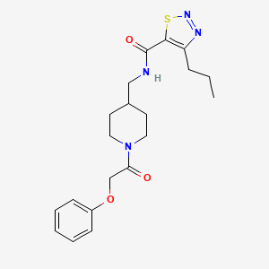 B2429996 N-((1-(2-phenoxyacetyl)piperidin-4-yl)methyl)-4-propyl-1,2,3-thiadiazole-5-carboxamide CAS No. 1234889-68-9