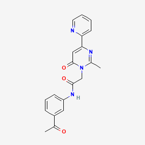 molecular formula C20H18N4O3 B2430023 N-(3-acetylphenyl)-2-(2-methyl-6-oxo-4-(pyridin-2-yl)pyrimidin-1(6H)-yl)acetamide CAS No. 1251605-17-0