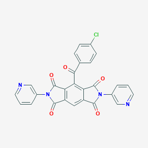 molecular formula C27H13ClN4O5 B243003 4-(4-CHLOROBENZOYL)-2,6-BIS(PYRIDIN-3-YL)-1H,2H,3H,5H,6H,7H-PYRROLO[3,4-F]ISOINDOLE-1,3,5,7-TETRONE 