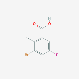 molecular formula C8H6BrFO2 B2430030 3-Bromo-5-fluoro-2-methylbenzoic acid CAS No. 1187318-52-0