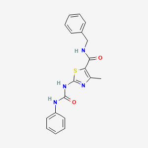 molecular formula C19H18N4O2S B2430065 N-benzyl-4-methyl-2-(3-phenylureido)thiazole-5-carboxamide CAS No. 941916-02-5