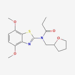 N-(4,7-dimethoxybenzo[d]thiazol-2-yl)-N-((tetrahydrofuran-2-yl)methyl)propionamide