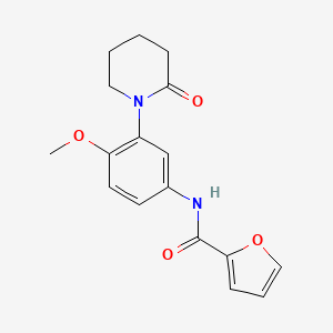 molecular formula C17H18N2O4 B2430075 N-[4-methoxy-3-(2-oxopiperidin-1-yl)phenyl]furan-2-carboxamide CAS No. 941979-82-4