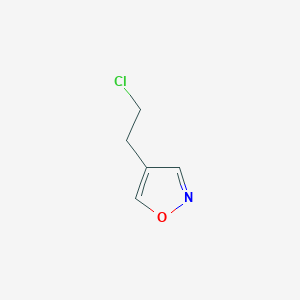 molecular formula C5H6ClNO B2430092 4-(2-Chloroethyl)-1,2-oxazole CAS No. 1849359-28-9