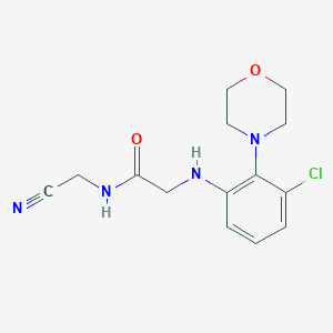 2-{[3-chloro-2-(morpholin-4-yl)phenyl]amino}-N-(cyanomethyl)acetamide