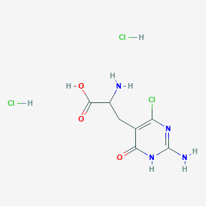 2-Amino-3-(2-amino-4-chloro-6-oxo-1H-pyrimidin-5-yl)propanoic acid;dihydrochloride
