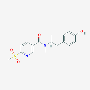 molecular formula C17H20N2O4S B2430102 N-[1-(4-Hydroxyphenyl)propan-2-yl]-N-methyl-6-methylsulfonylpyridine-3-carboxamide CAS No. 2249369-23-9