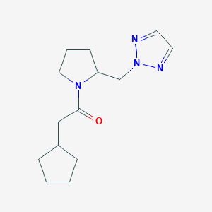 1-(2-((2H-1,2,3-triazol-2-yl)methyl)pyrrolidin-1-yl)-2-cyclopentylethan-1-one